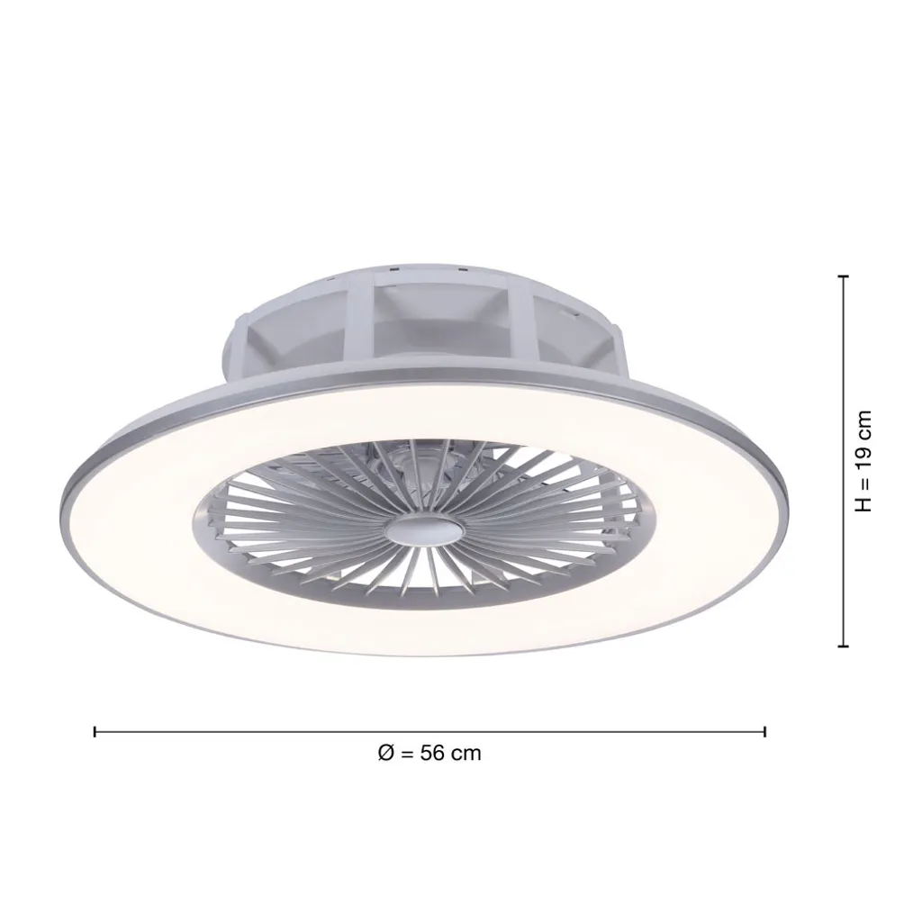 Selltec LED Deckenlampe Ventilator AIR 3 Stufen, Dimmbar, Fernbedienung CCT, Wohnzimmer Wohnzimmer, Schlafzimmer, Kinderzimmer 14646055 - Image 5