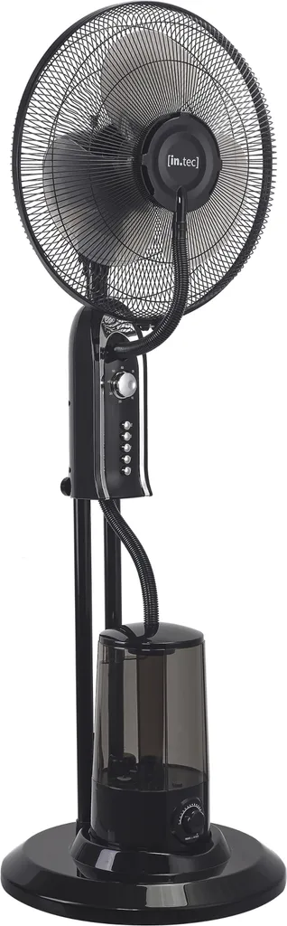 Nebelventilator 75W Mit Wassernebel Mit 3 Geschwindigkeitsstufen Standventilator Ventilator Bodenventilator Luftkühler Oszillierend Schwarz