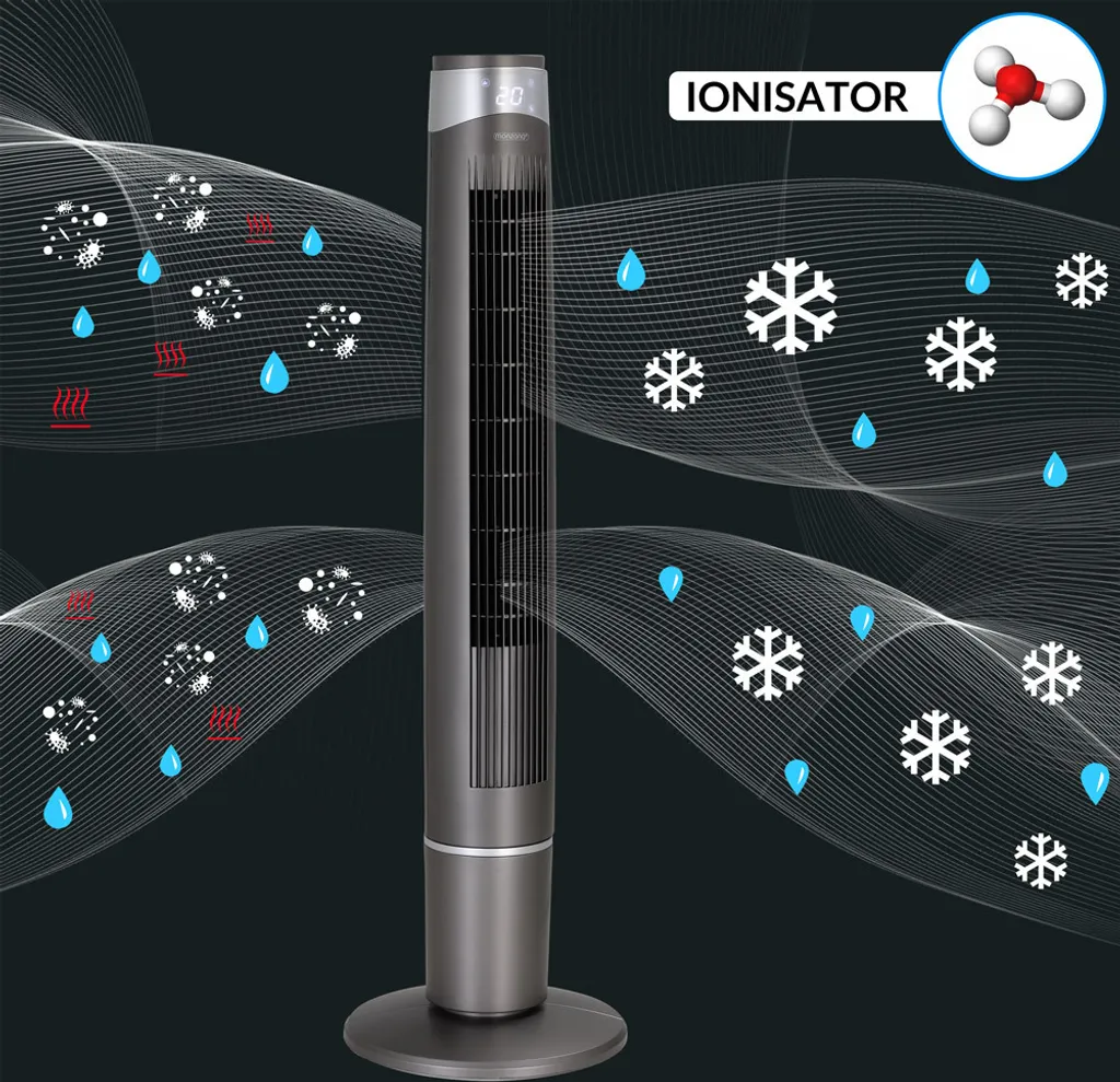 Monzana Turmventilator 6 Geschwindigkeitsstufen 120cm 3 Modi Timer Fernbedienung - Image 3