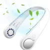 Tragbarer Halsventilator Nackenventilator Tragbare Ventilator Für Outdoor USB Fan Miniventilator Halsventilator（Weiß）