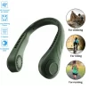 Tragbarer Mini Fan Nackenbügel Klingenloser Hängender Halsventilator Lazy Neck Hanging Cooler USB Wiederaufladbar USB, Grün