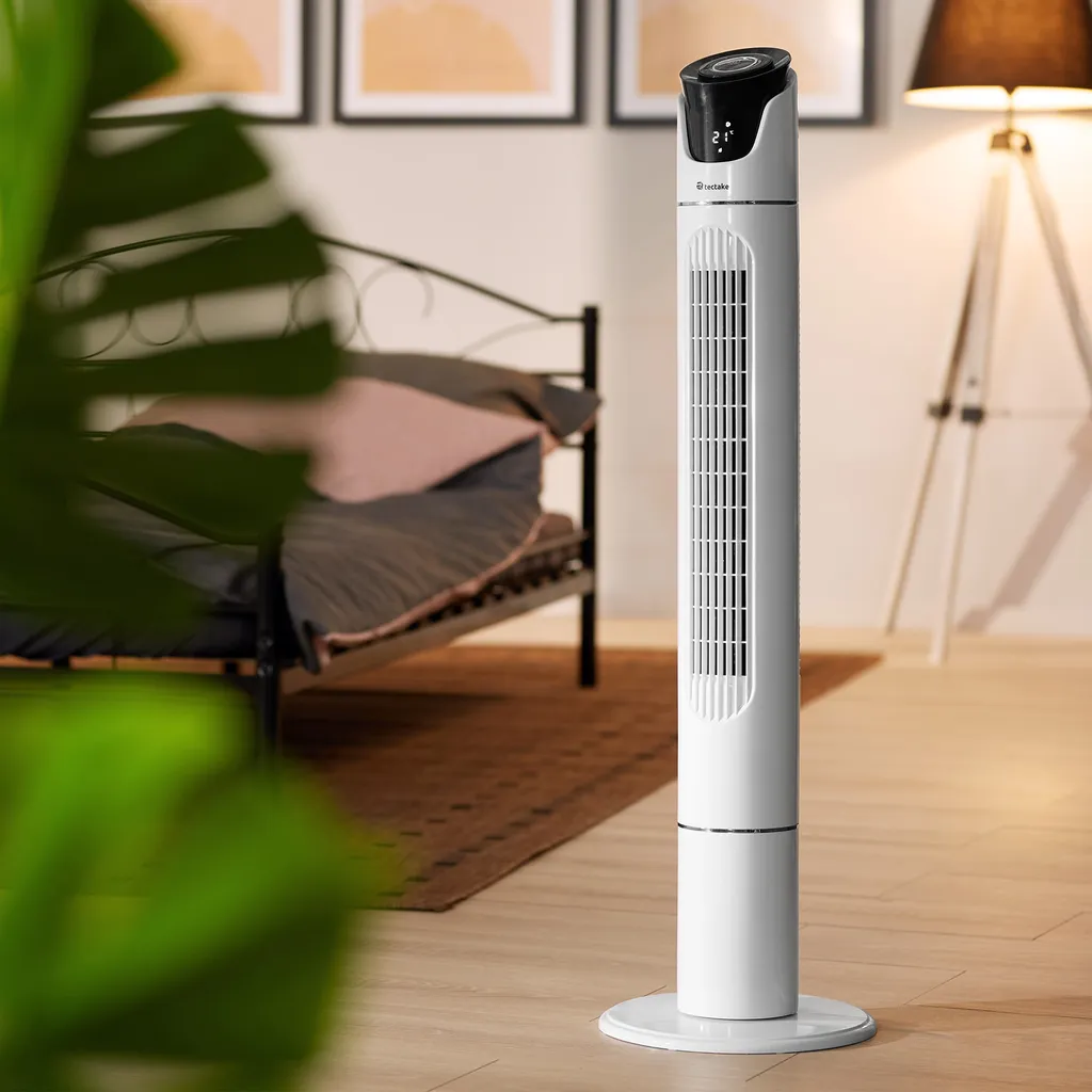 Tectake Turmventilator 110 Cm - Weiß - Image 2