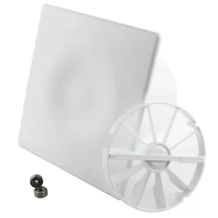 Wohnraumlüfter Lüfter Deckenlüfter Ventilator Badventilator Badlüfter Kugellager Rückstauklappe Ø 100 Mm Zugschalter Hochglanz Weiß