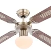 Deckenventilator Mit Fernbedienung Und Licht Ventilator Lampe Holz Optik 106 Cm