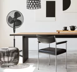 Bestron Standventilator Mit Drei Geschwindigkeitsstufen, Ventilator Mit 75° Oszillation-Funktion & Höhenverstellbar Bis 122 Cm, Ø 45 Cm, 45 W, ASV45Z, Farbe: Schwarz