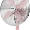 Bestron Mobiler Tischventilator Ø 35cm, Design Ventilator Mit 3 Geschwindigkeitsstufen & 75° Oszillation-Funktion, Höhe: 35 Cm, 35W, DFT35R, Farbe: Rot