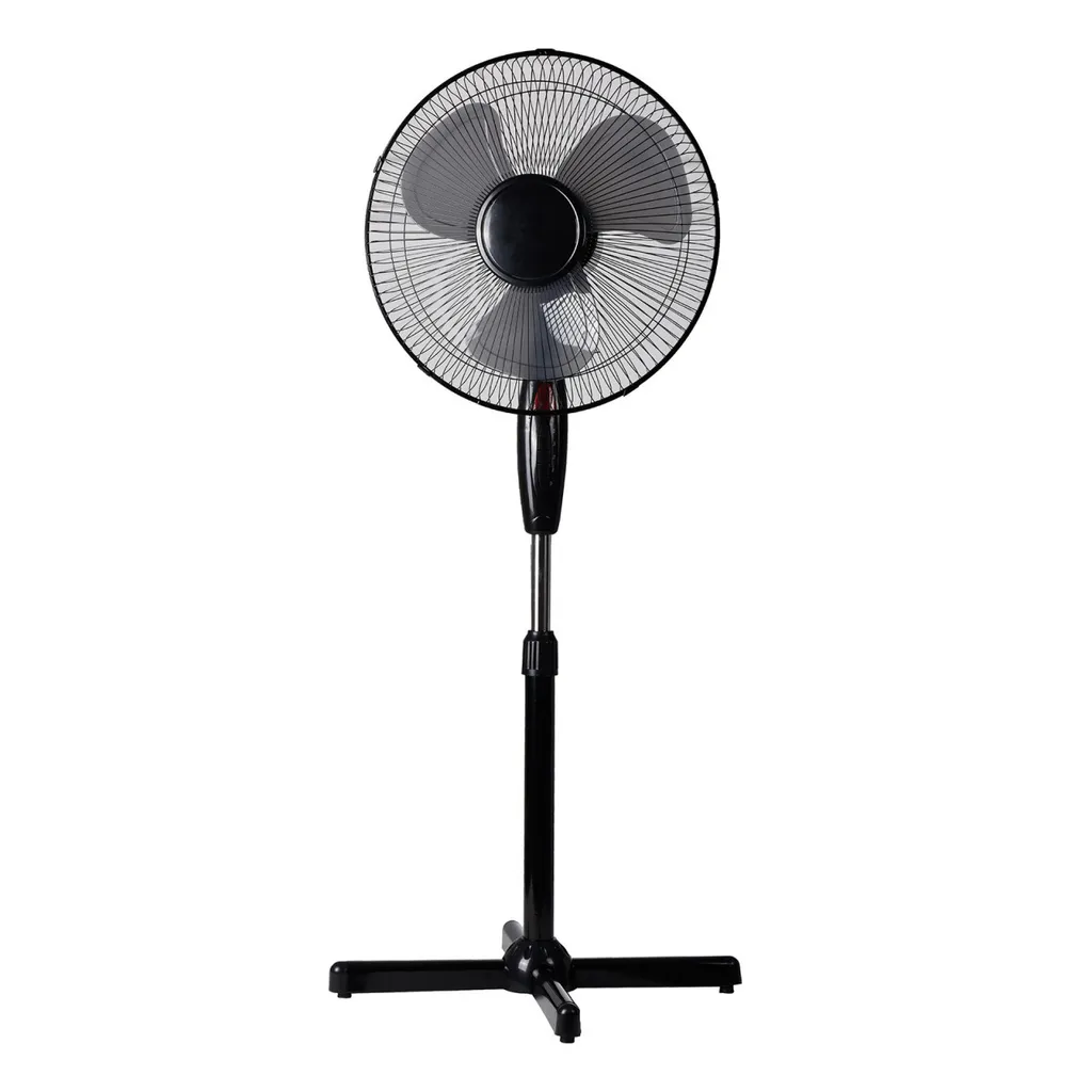 LEX Standventilator Ø40 Cm Mit Nachtlicht, 3 Geschwindigkeiten, Oszillation, 130cm Höhenverstellbar, Schwarz - Image 2