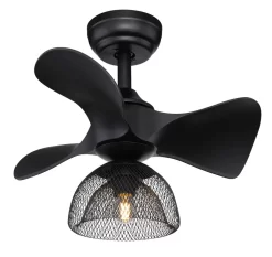 Globo Lighting JACKIE Deckenventilator Metall Schwarz Matt, 1xE27, 03560