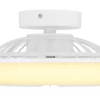 Globo Lighting Deckenventilator Metall Weiß, Matt, Kunststoff Opal, Kunststoff Weiß, Mehrere Stufen über Wandschalter, Memoryfunktion, Weitere Funktionen: NEW, 3 Stufen: Licht/Ventilator/beides, Max. Motorleistung 5W, Optimale Raumnutzung 7m², Abkühlung, Geschwindigkeitsstufen 1500 RPM, ø: 300mm, H: 120mm, Inkl. LED 18W 230V, 2100lm Source, 1400lm Output, 3000K