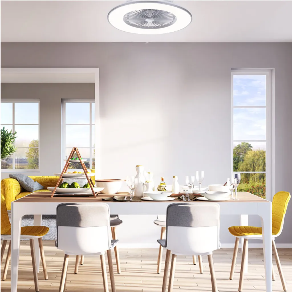 Selltec LED Deckenlampe Ventilator AIR 3 Stufen, Dimmbar, Fernbedienung CCT, Wohnzimmer Wohnzimmer, Schlafzimmer, Kinderzimmer 14646055 - Image 8