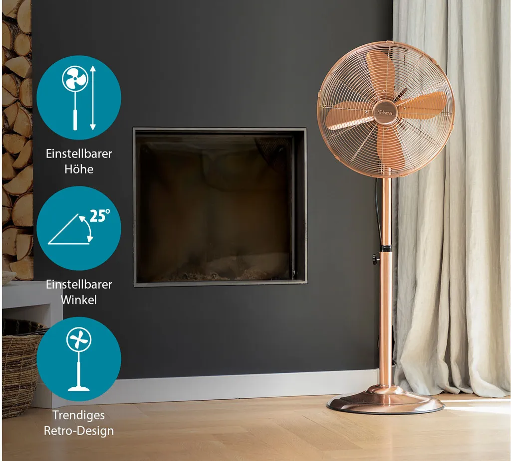 Tristar Retro Standventilator VE-5971 50 W 40 Cm Kupferfarben - Image 10