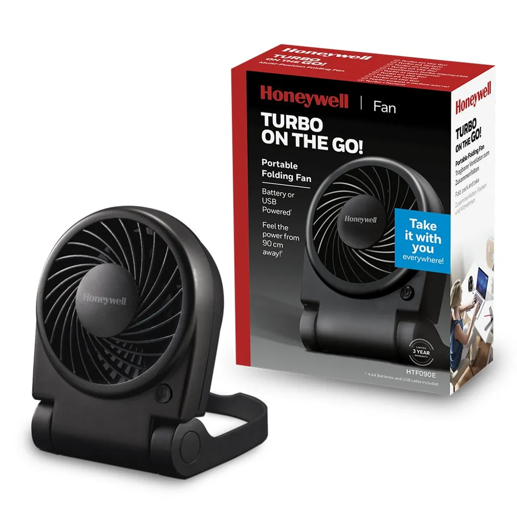 Honeywell TURBO AN DER GEHEN HTF090E Kabellos Falten Fan 3in1