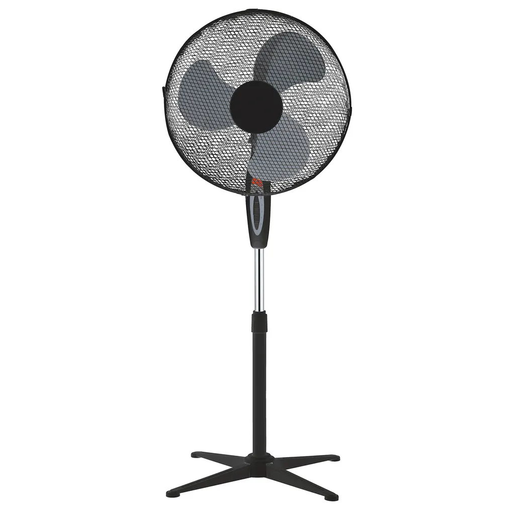 LEX Standventilator Ø40 Cm Mit Nachtlicht, 3 Geschwindigkeiten, Oszillation, 130cm Höhenverstellbar, Schwarz - Image 6