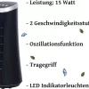 Ecosa Turm Tischventilator | Mini Ventilator | Turmventilator