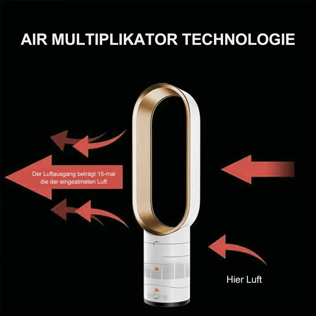 Turmventilator Mit Negativen Ionen,Ventilator Leise,mit Fernbedienung, Ca. 65cm Hoch, Champagnergold - Image 4