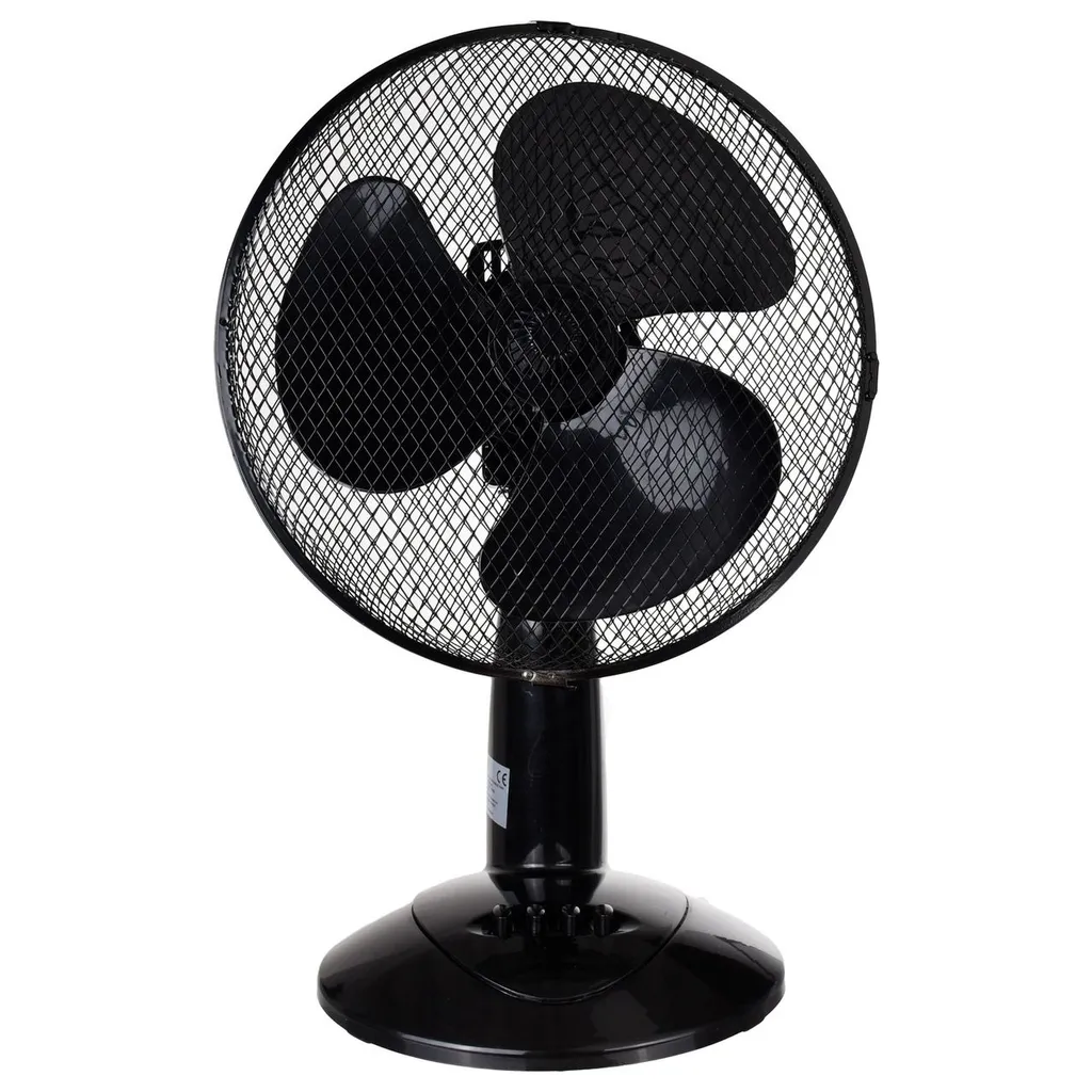 LEX XXL Tischventilator Ventilator Ø30 Cm, 3 Geschwindigkeiten, Oszillation, 50cm, Farbe:Schwarz - Image 3