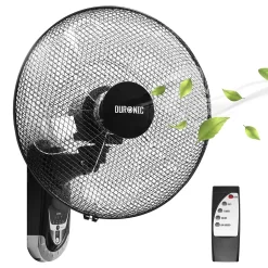 Duronic FN55 Wandventilator 60W - Durchmesser: 40 Cm Timer Und Fernbedienung 3 Geschwindigkeiten - Kompakter Und Leiser Ventilator Für Zuhause Und Büro