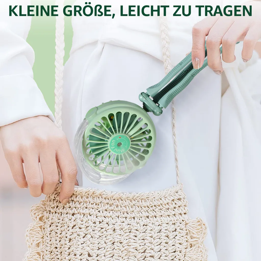 CMYBABEE USB Ventilator Handventilator Mini Fan, Ventilator Und Befeuchter 2 In 1 Design Clip Ventilator Für Kinderwagen, Zuhause & Büro - Image 4