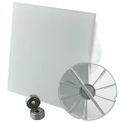 Badlüfter Lüfter Badventilator Wohnraumlüfter Kugellager Rückstauklappe Ø 125 Mm Standard Weiß Matt Gerade