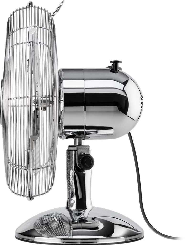 Goobay Retro Tischventilator Mit 3 Leistungsstufen, 40cm Durchmesser (12 Zoll) - Neigbar, Schwenkbar, Super Leise - Verchromt - Image 3