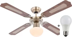 GLOBO Deckenventilator Mit LED Beleuchtung Deckenlampe 106cm 0309LED