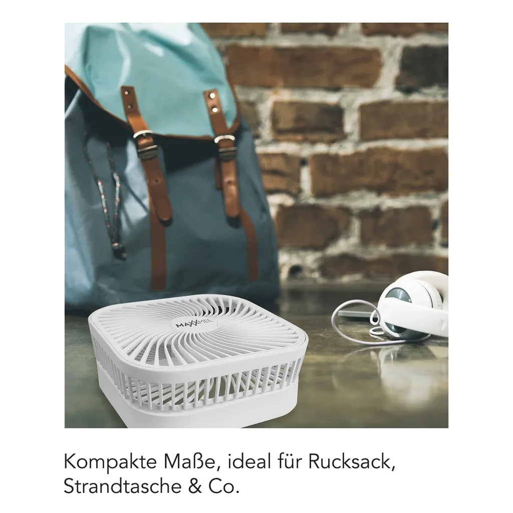 MAXXMEE Akku-Ventilator Klappbar - Für In- Und Outdoor - Weiß MAXXMEE Akku Ventilator Klappbar Outdoor Standventilator Windmaschine Luftkühler - Image 9