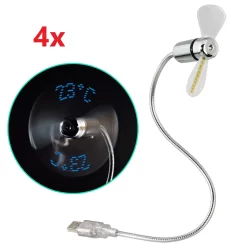 4x Hama USB Ventilator Mit Temperaturanzeige Laptop/ Notebook Zubehör Flexibel