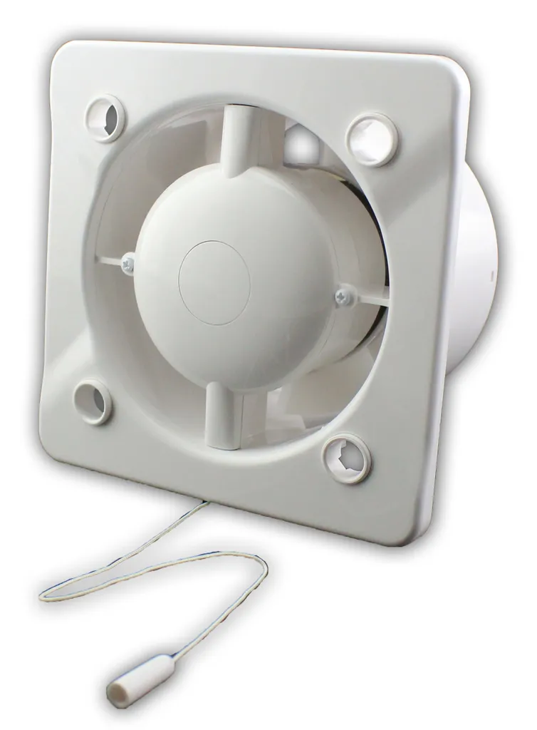 Badlüfter Lüfter Ventilator Deckenlüfter Badventilator Rückstauklappe Ø 125 Mm Zugschaltung Weiß - Image 2