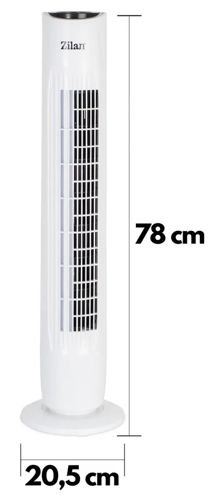 Zilan Turmventilator | 3 Stufen | 2 Modi | 7,5h Timer | Fernbedienung | Oszillierend | - Image 12