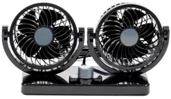 Auto Ventilator Doppellüfter ALL Ride, Vertikal Und Horizontal Einstellbar, 2 Leistungsstufen 8 Watt 15 Watt, 12 Volt