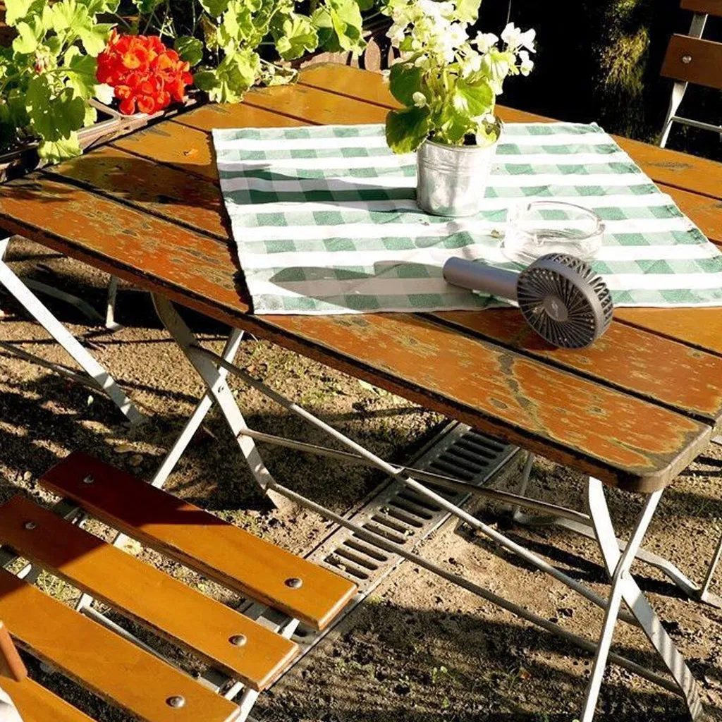 Goobay Tragbarer Handventilator Mit Standfuß - Geräuschlos, Wiederaufladbar - Mit Akku (2000mAh) Und Ladekabel, Schwarz - Image 11